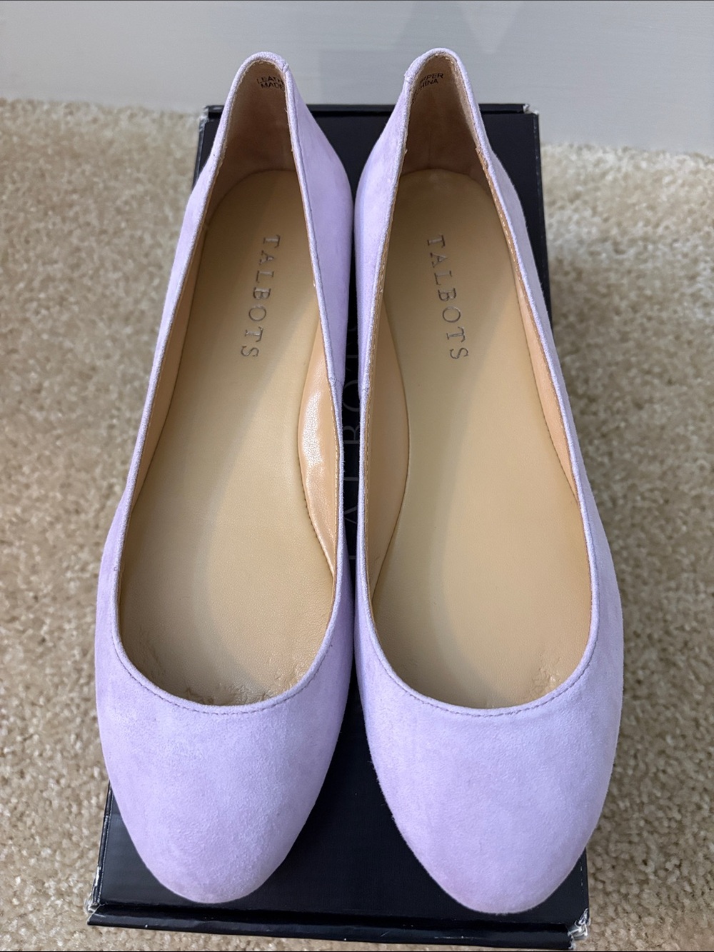 Talbots Lavender Suede Ballet Flats